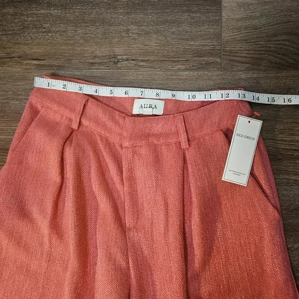 Aura Business Girl Porcelain Rose  Pants SZ M Wide Leg, Career, Preppy